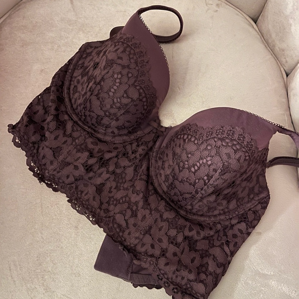 Longline lace bra top